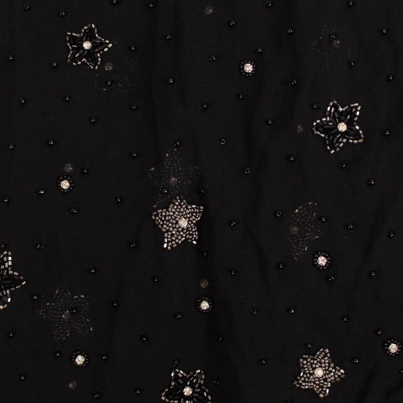 AMIRI Black Asymmetrical Deep V Bead Silk Long Dress Size 4/40 $1990 - Picture 3 of 6